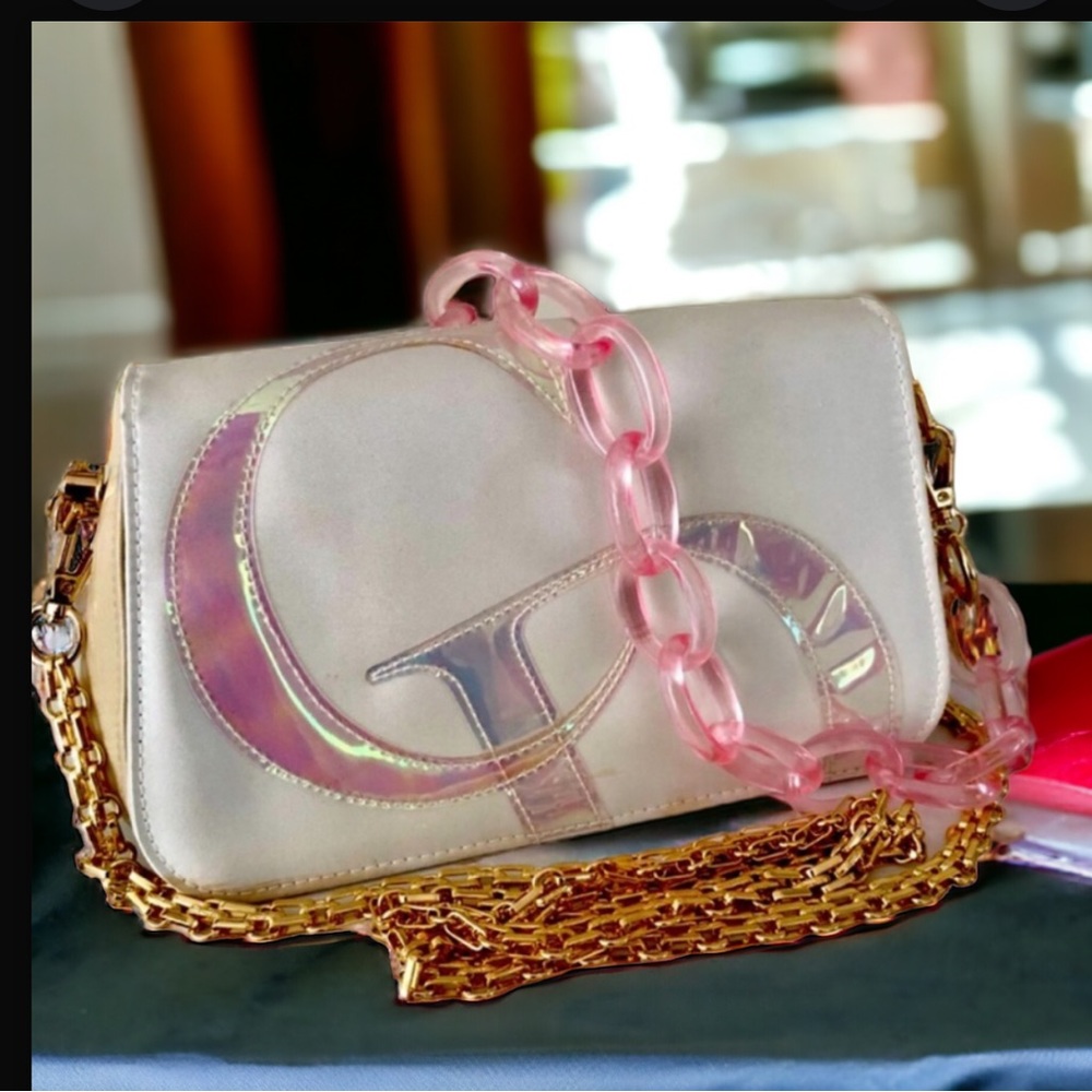 Christian Dior Vintage Holographic Cosmetic Crossbody Shoulder Bag